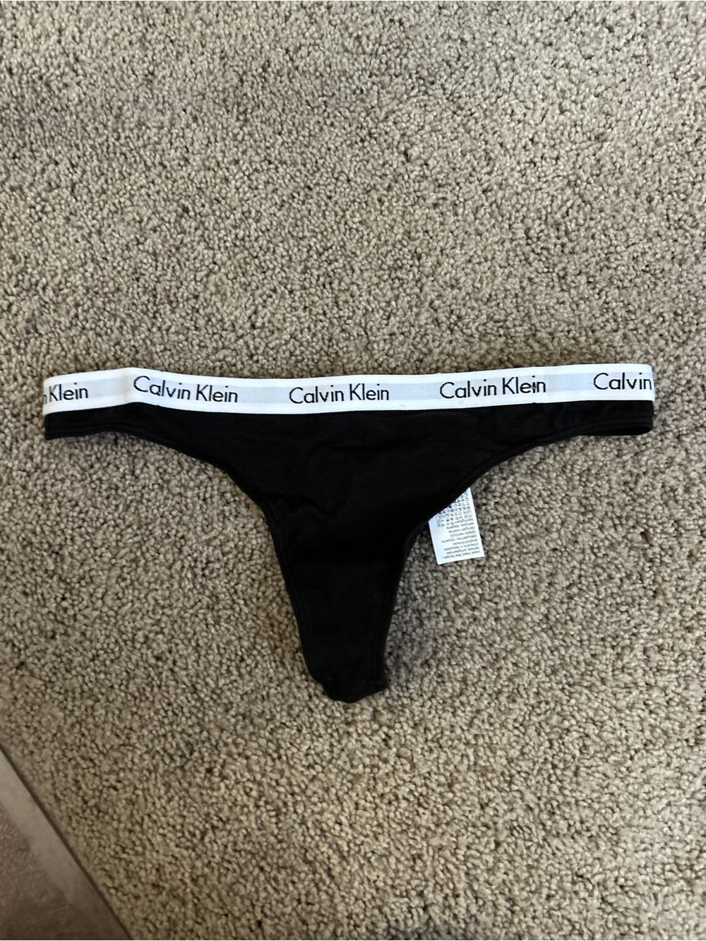 NWOT Calvin Klein black and white icon logo thong